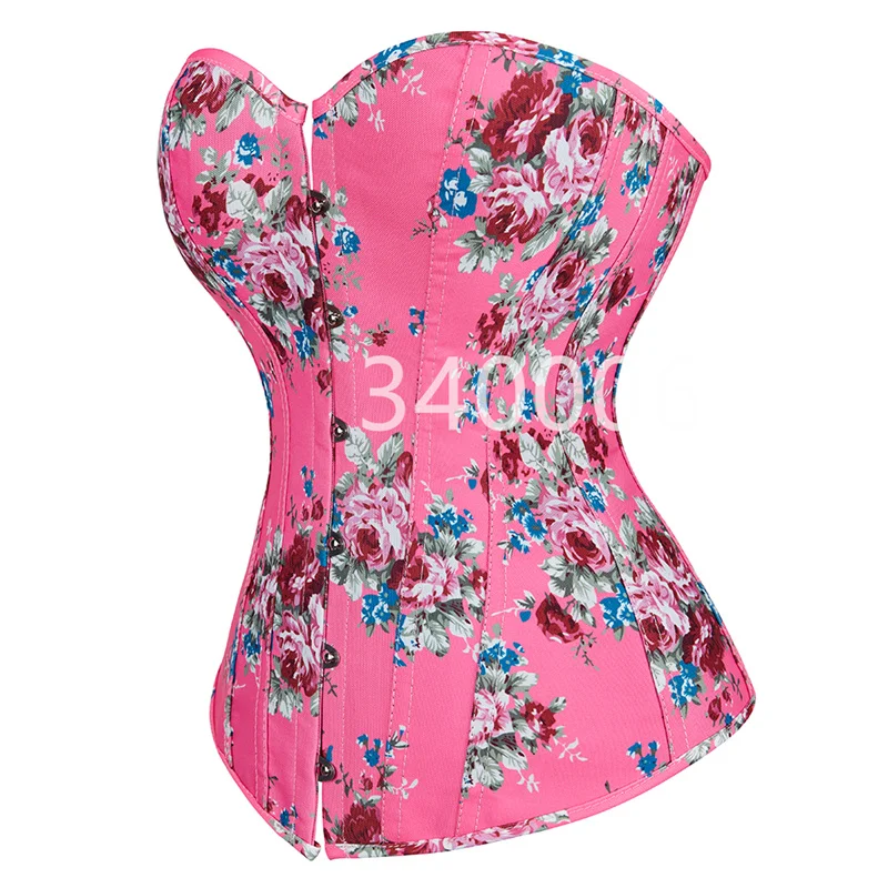 caudatus vintage overbust corsets and bustiers flower print brocade sexy fashion adjustable corselet costumes victorian