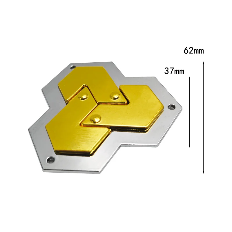 Klassieke intelligentie metalen zeshoek puzzel Logic Mind Brain Teasers puzzels spel voor volwassenen