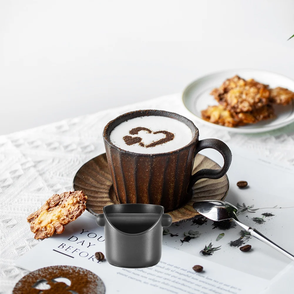 ABWR-Coffee Box Shock-Absorbent Espresso Knock Box For Barista Coffee Grind Anti-Slip Espresso Dump Bin Grind Bin
