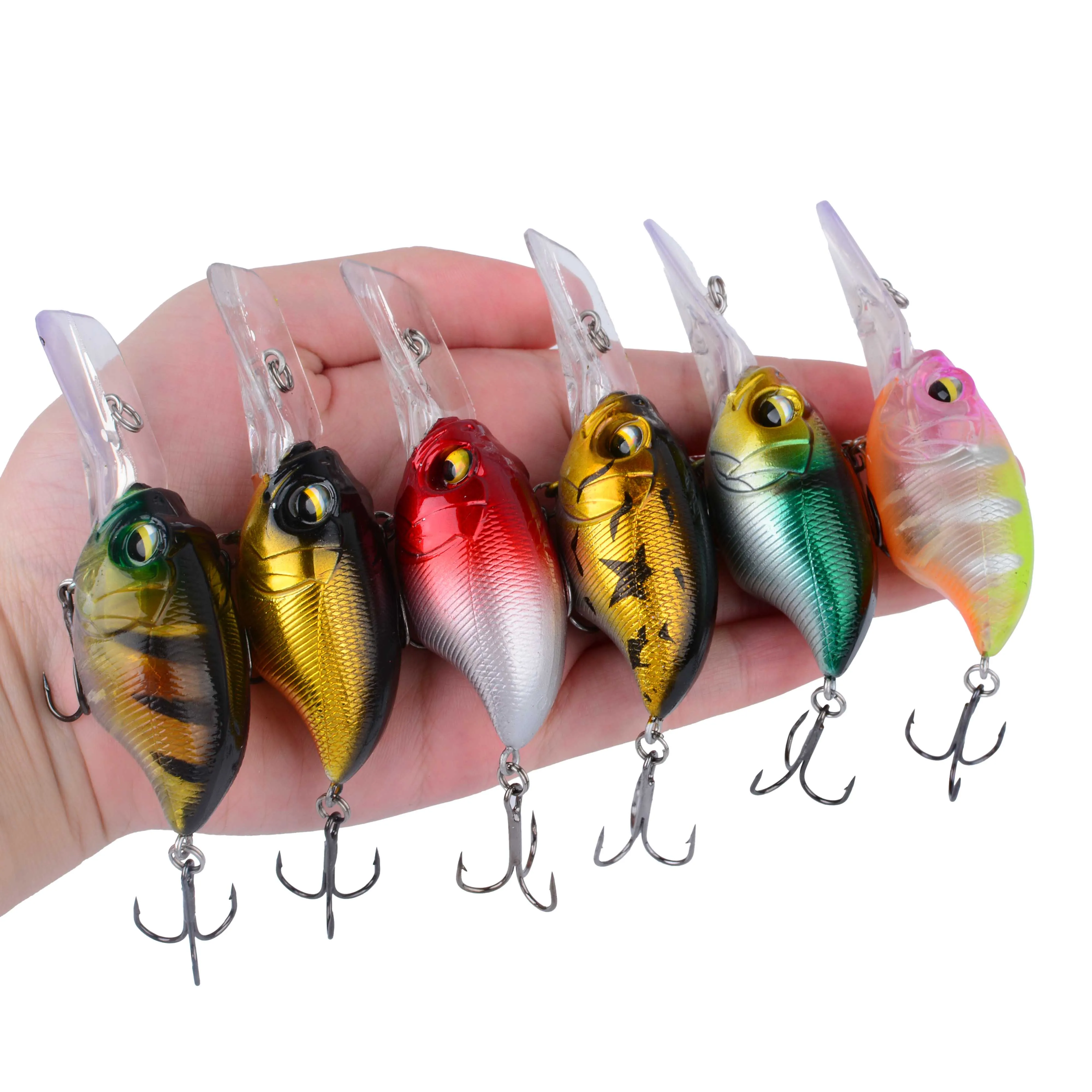 Neue Crankbait-Wobbler-Köder 6CM/8g 8CM/11g Hochwertige Haken 12 Verschiedene Farben Künstlicher Köder Harte Angelköder