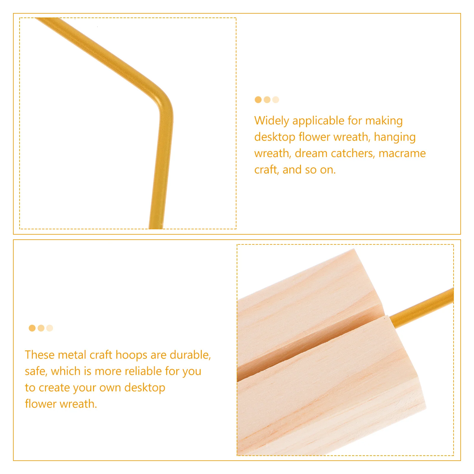 

6 set Dreamcatcher Hoops Metal Wreath Rings For Crafts Diy Tabletop Decorations Floral Centerpieces Wall Hanging Macrame Hoop