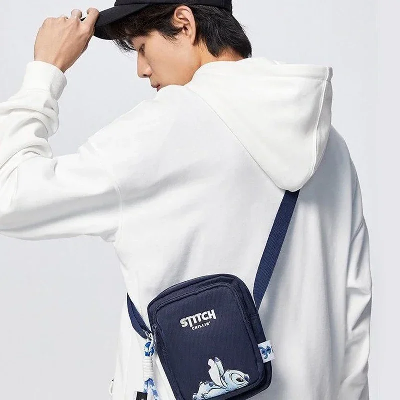 Disney Stitch Shoulder Bag for Women Girls Crossbody Bag Cute Cartoon Side Bags Nylon Handbag Designer Luxury Purses