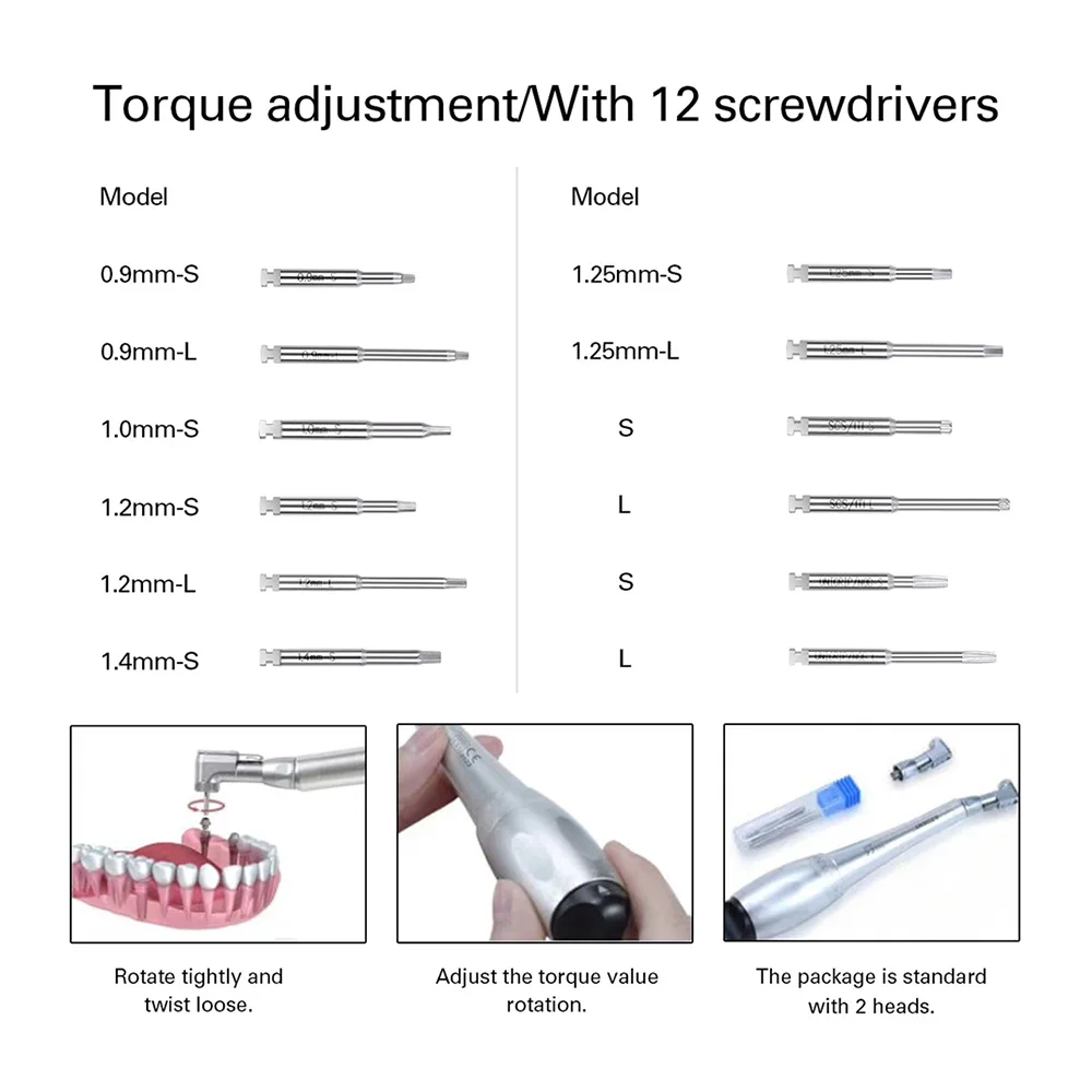 Dental uniwersalny Implant klucz dynamometryczny rękojeść z kontrolą sterowników Hex Anthogyr Fit Spanner trwałe narzędzia zestaw