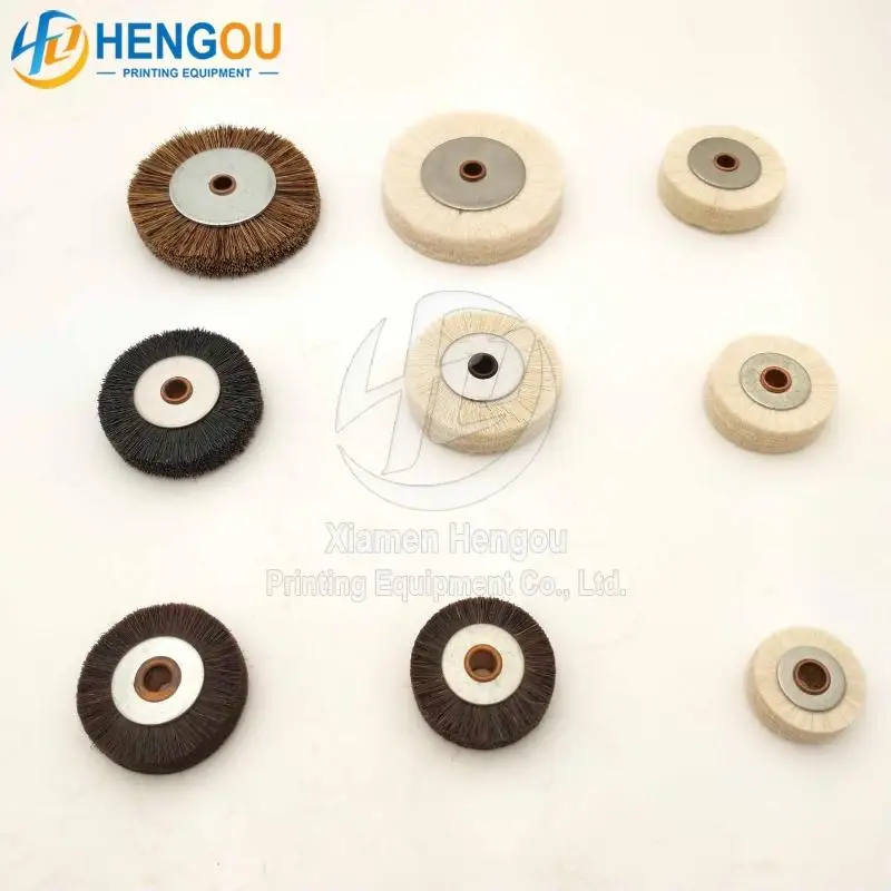 Various Size Hard Brush Wheel, Soft Brush Wheel Hengoucn Roland Printing Machine Parts Wool Roller