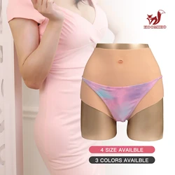 KOOMIHO Silicone Realistic Vagina Pants Crossdresser Artificial Sex Fake Boxer Underwear Transgender Drag Queen Male to Female