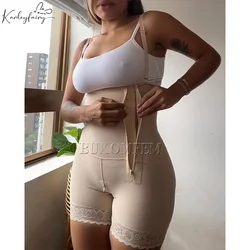 Open-Chest Sleeveless Fajas Colombianas Side-Zipper Modeling Seamless Thong Body Shaper Elastic Zipper Crotch Shapewear Tummy