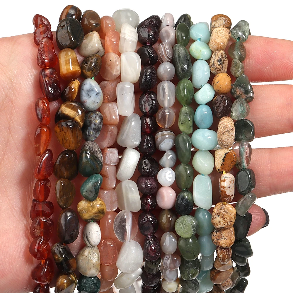 

45pcs 5-10mm Irregular Stone Beads Natural Stone Beads Loose Spacer Beads For Jewelry Making DIY Bracelet Necklace Accessories