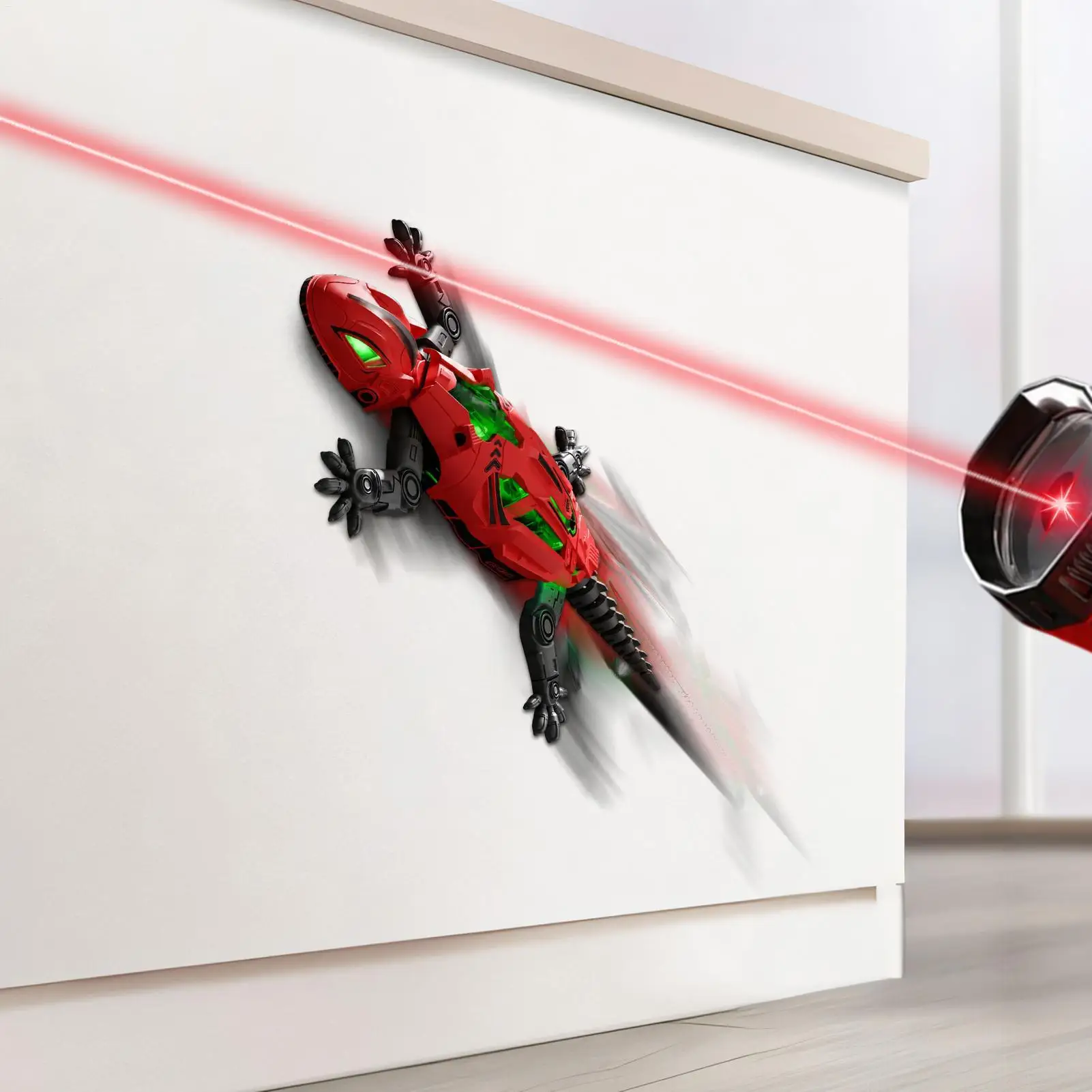 Infrared Tracking Wall Climbing Gecko Glow-in-the-Dark Lizard Wall Climber 360 Rotating Electric Reptile Robot for Children Birt