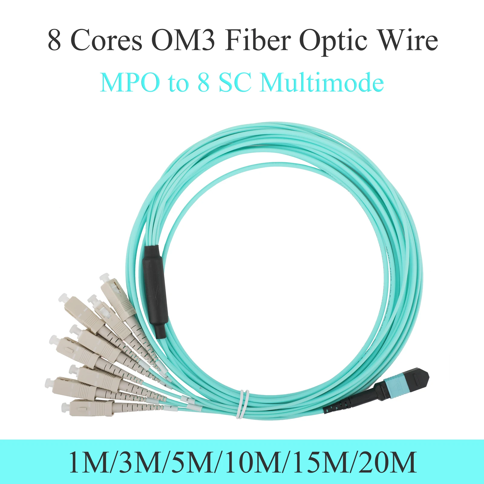 

10G многомодовый 8-ядерный оптоволоконный кабель MPO/PC на 8SC OM3 1 м/3 м/5 м/10 м/15 м/20 м оптоволоконный патч-корд