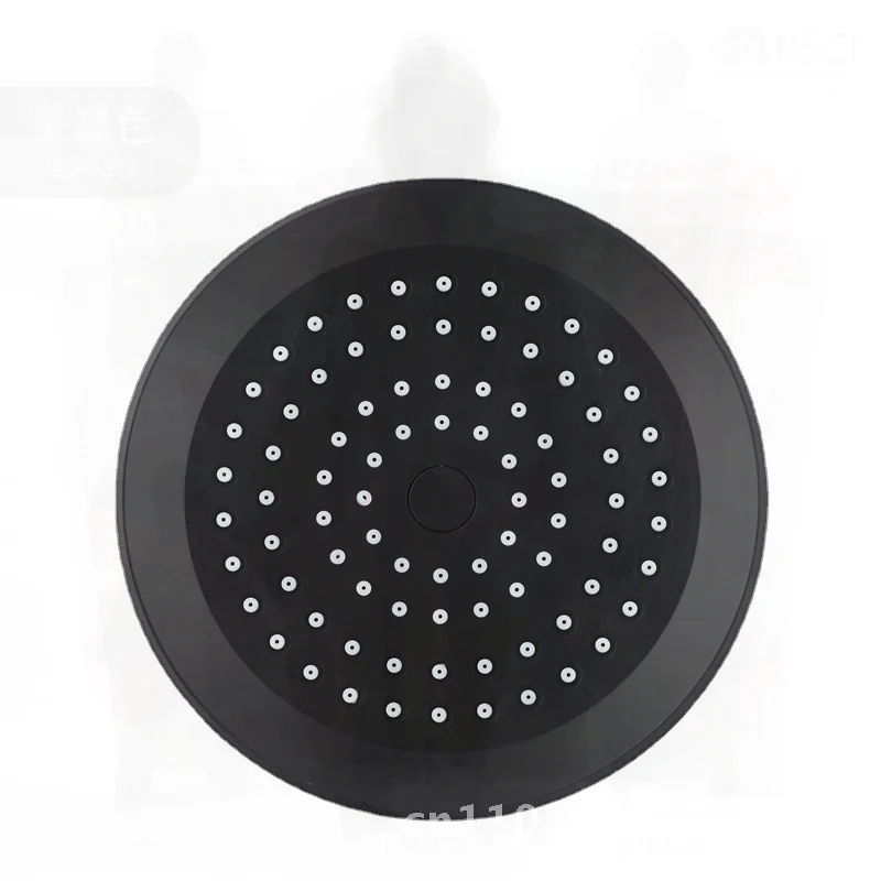

6 Inch Multifunctional Top Spray Ceiling Shower Head round Small Hanging Design with Elbow Arm Black ABS Electroplated Shower