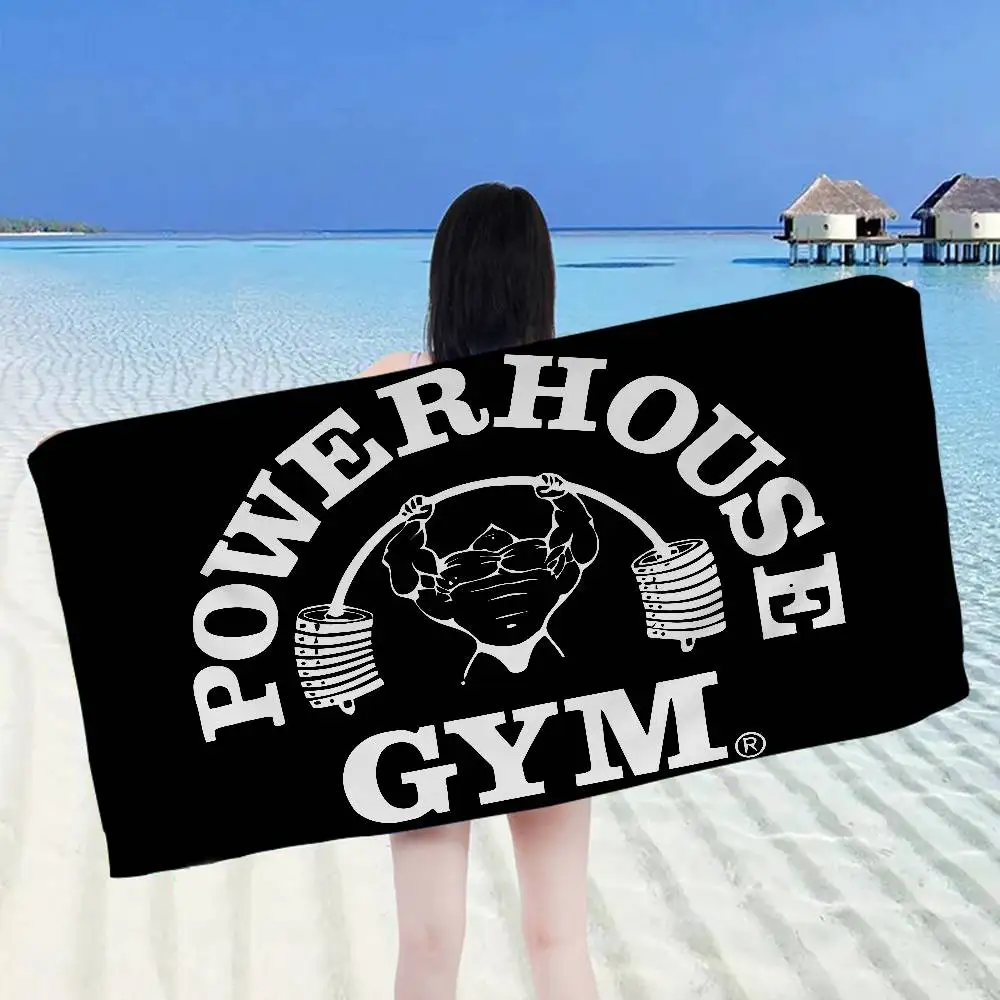 Bodybuilding Fitness Powerhouse Gym Anime Beach Swimming Towel Soft Washcloth Children's Gifts For Kids Travel Camping Gym