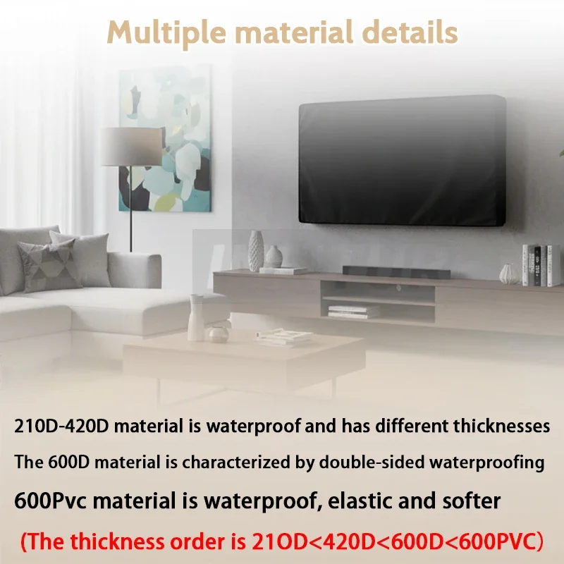 Weather and Dust Proof Outdoor TV Cover Beige 85 