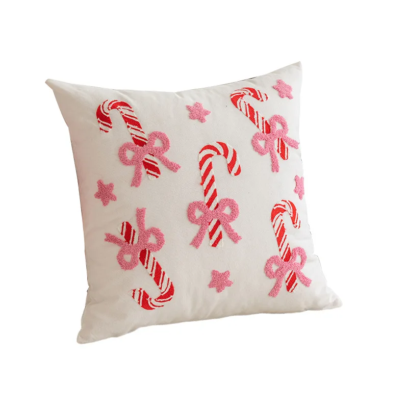 Christmas Supplies Cushions Cover Home Christmas Decoration Embroidery Tufted Snowflake Pillow Cover for Living Room Sofa Party view 6