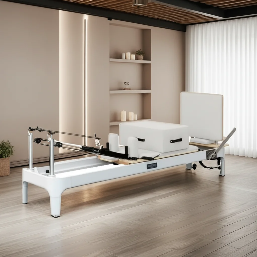

Hot Sales Commercial Black Aluminum Pilates Reformer Machine Pilates Reformer for Pilates Studio