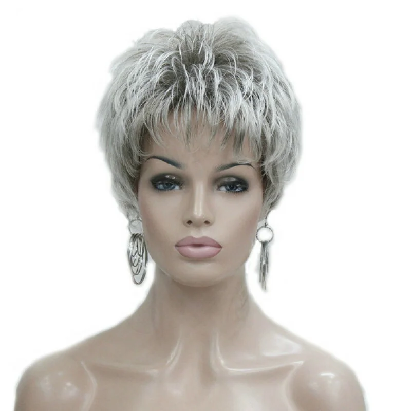 

Женщины Короткая Челка Натуральные Волосы Косплей Полный Парик