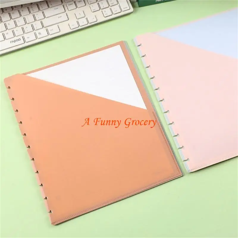 652E 5Pcs 11 Holes Binder Dividers with Pocket 3 Hole Punched Notebook Refill Paper