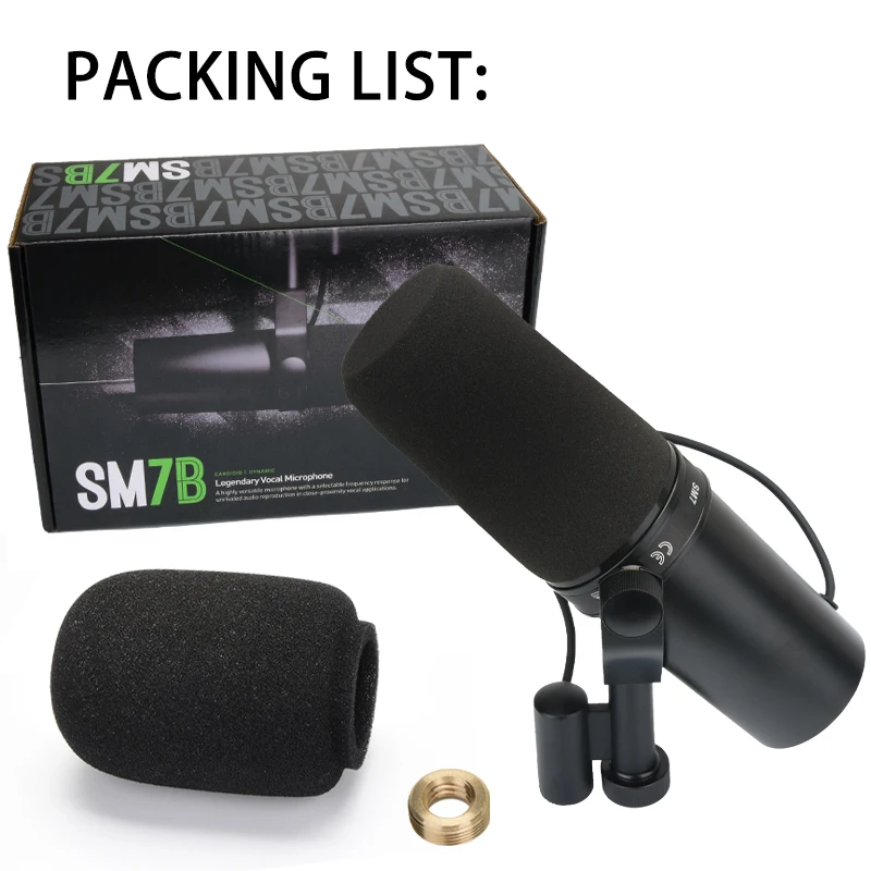 Professional podcast dynamic heart-shaped microphone SM7B SM7DB, built-in preamplifier, used for stage live/podcast studio