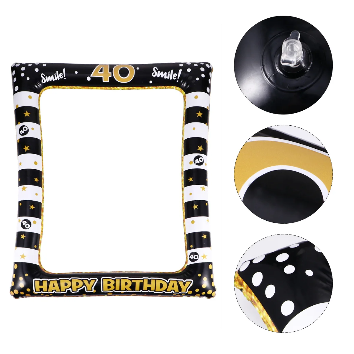 

1Pcs Inflatable Party Photo Frame Birthday Festival Prop PVC Lightweight Accessory for Themed Party Cosplay Event Decoration Use