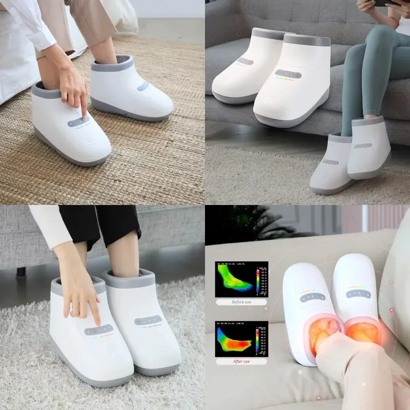massage products Wireless plasma foot massager Electric heating air pressure foot massage shoes