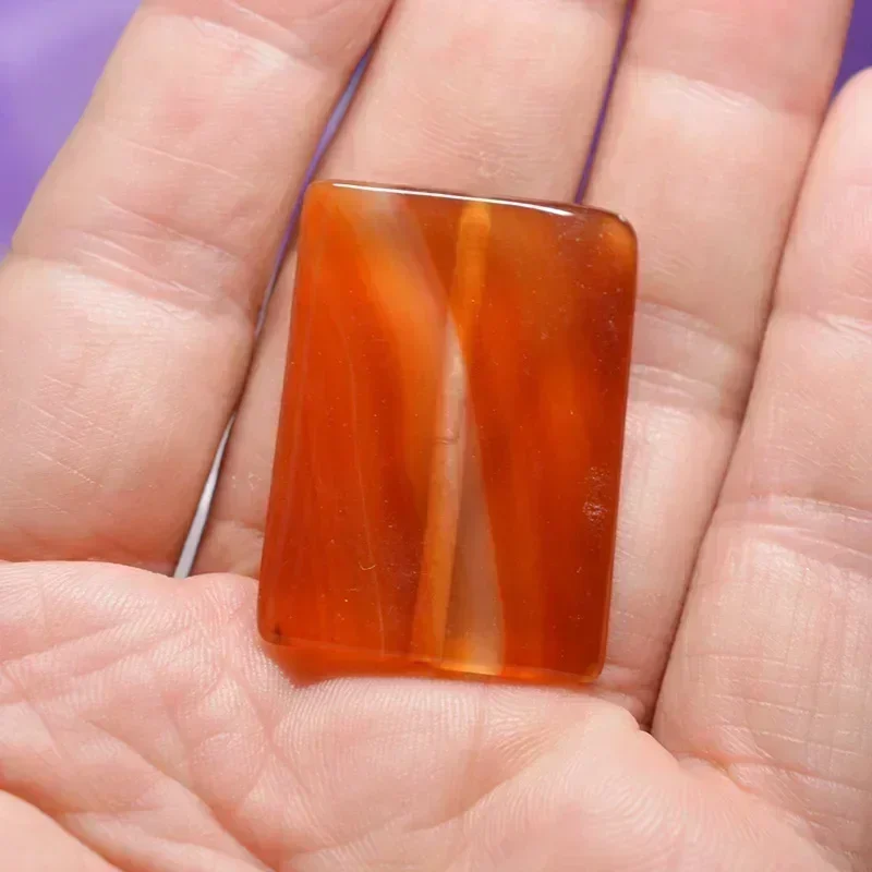 FLTMRH 1pcs  Natural green dragon vein agate square pendant stone bead for jewelry making 1 charming stone bead