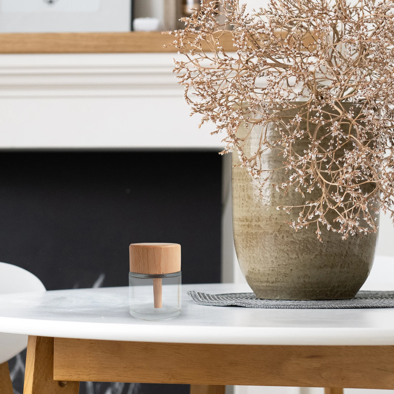 

2Pcs Glass Diffuser Bottles Clear Reed Diffuser Vase Empty Wide Mouth Perfect for Essential Oil Aroma Room Essential Oil Bottle