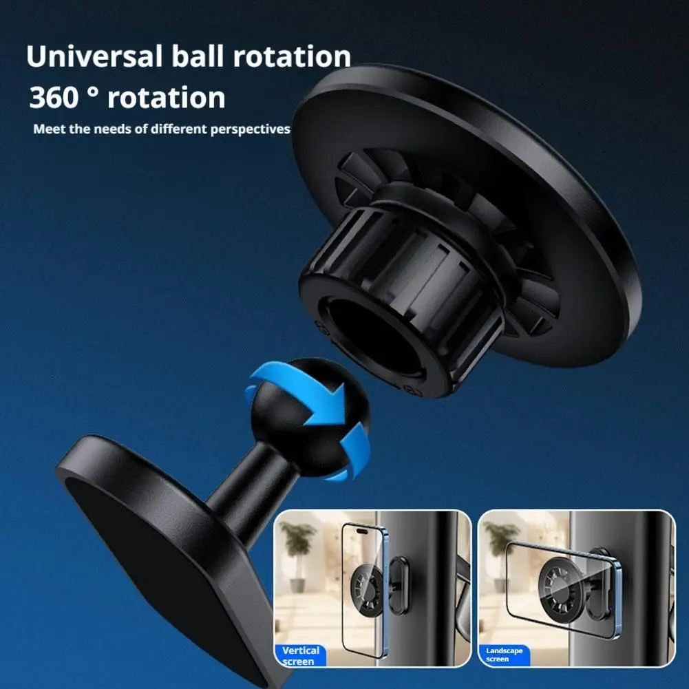 両面磁気携帯電話マウントホルダー 360 調整可能なスタンド MagSafe すべてのスマートフォン強力な磁気電話ホルダー D6E2