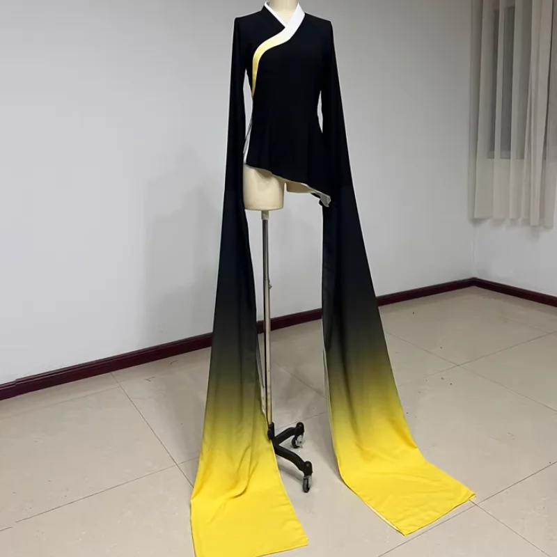 

Китайское классическое танцевальное платье для женщин с рукавами-воланами и рукавами-«водяными» воланами для тренировок