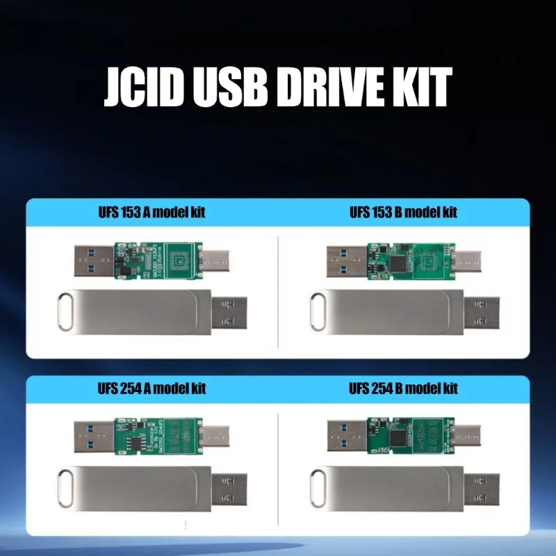 W3JE DIY USB Flash Drive Housing U70 UFS 153/254 A/B Aluminum Shell and Board Set for Replacement Work, Pocket Carry, Home