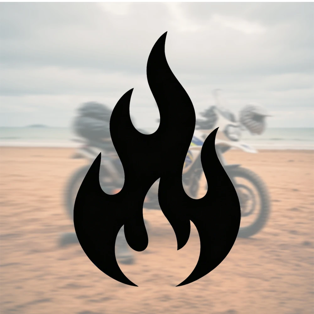 Black Flame Car Sticker Decal Fire Flame Vinyl Graphic Auto Motorcycle Bumper Hood Waterproof Decoration