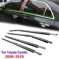 4pcs Car Window Glass Sealed Strip Side Window Wheatherstrip for Toyota Corolla 2008-2019