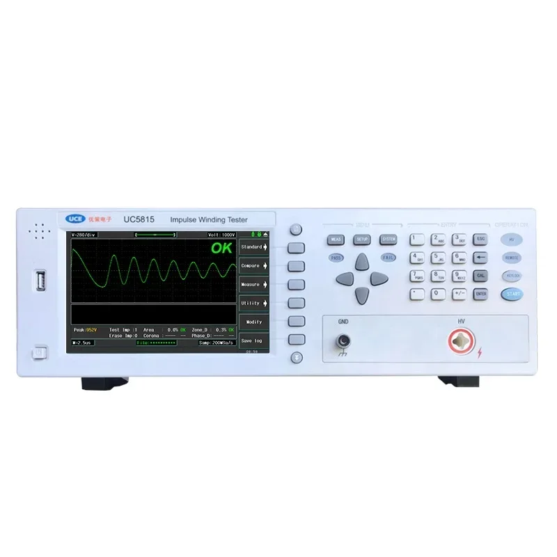 UCE Digital Pulse Coil Tester Transformer Inter-turn Insulation Test Voltage UC5815