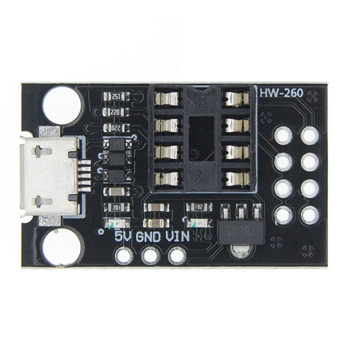 TINY85/ATTINY85 Digispark Kickstarter Micro Development Board ATTINY85 Módulo para Arduino IIC I2C USB Azul Preto