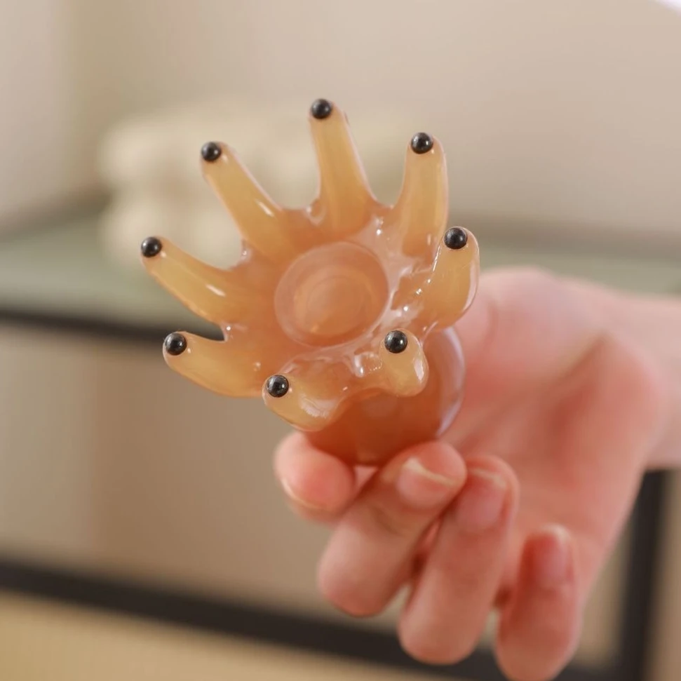 الراتنج الأخطبوط تدليك مشط رئيس ميريديان كشط تدليك فروة الرأس فرشاة الوخز بالإبر سبا غوا شا تدليك مشط التعب الإغاثة