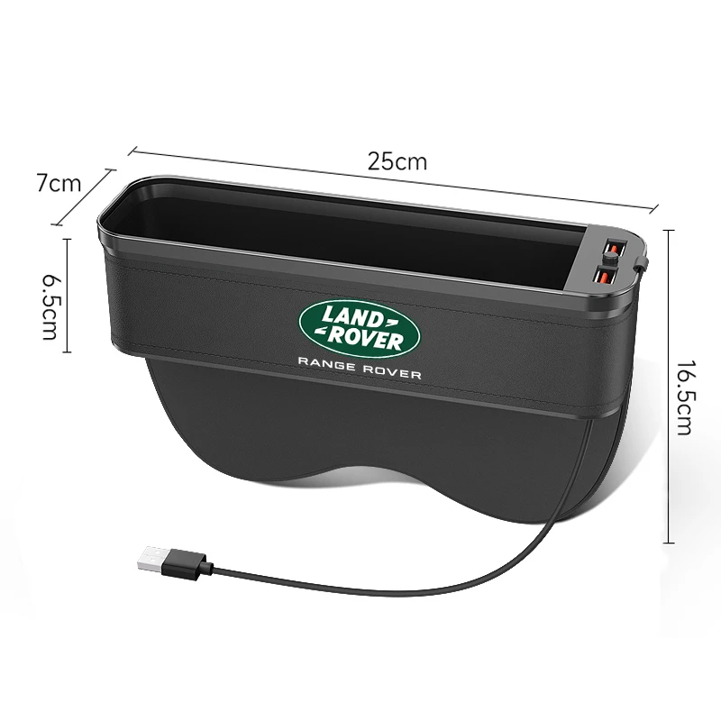 For Land Rover Range Rover Evoque Velar Freelander Defender Discovery 4 Car USB Charging Multifunction Seat Crevice Storage Box