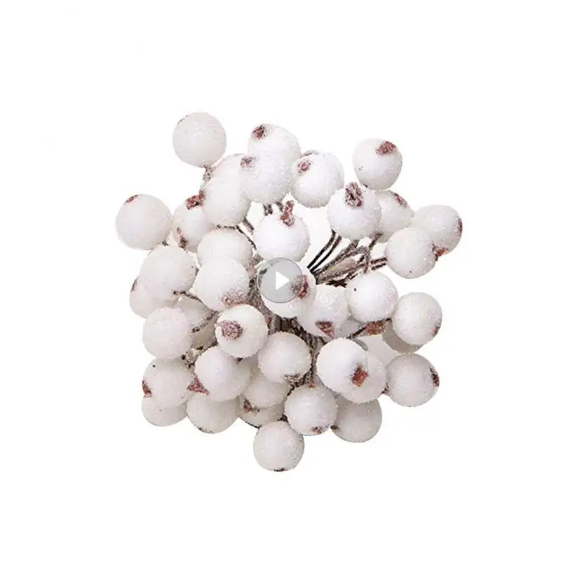 Iron  Foam Fake Fruit Berries Uniform Color Home Decoration 40 Pieces Artificial Berries Delicate Handcraft Home Wedding Decor