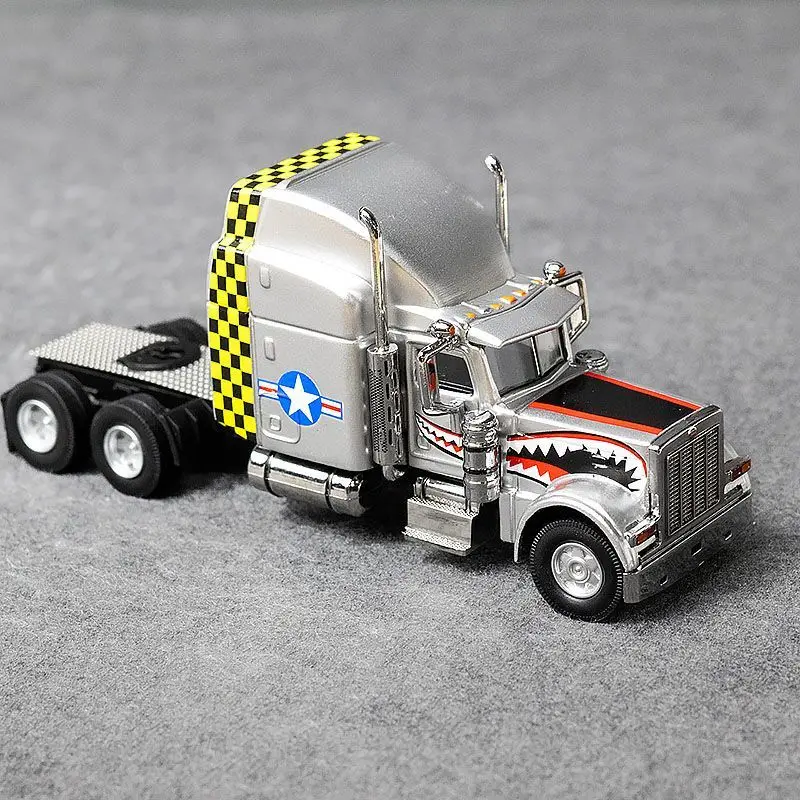 

Изысканные работы 1/64 Peterbilt, гоночный автомобиль из сплава, литье под давлением и игрушечный транспорт, модель автомобиля, миниатюрная масштабная модель автомобиля для детей