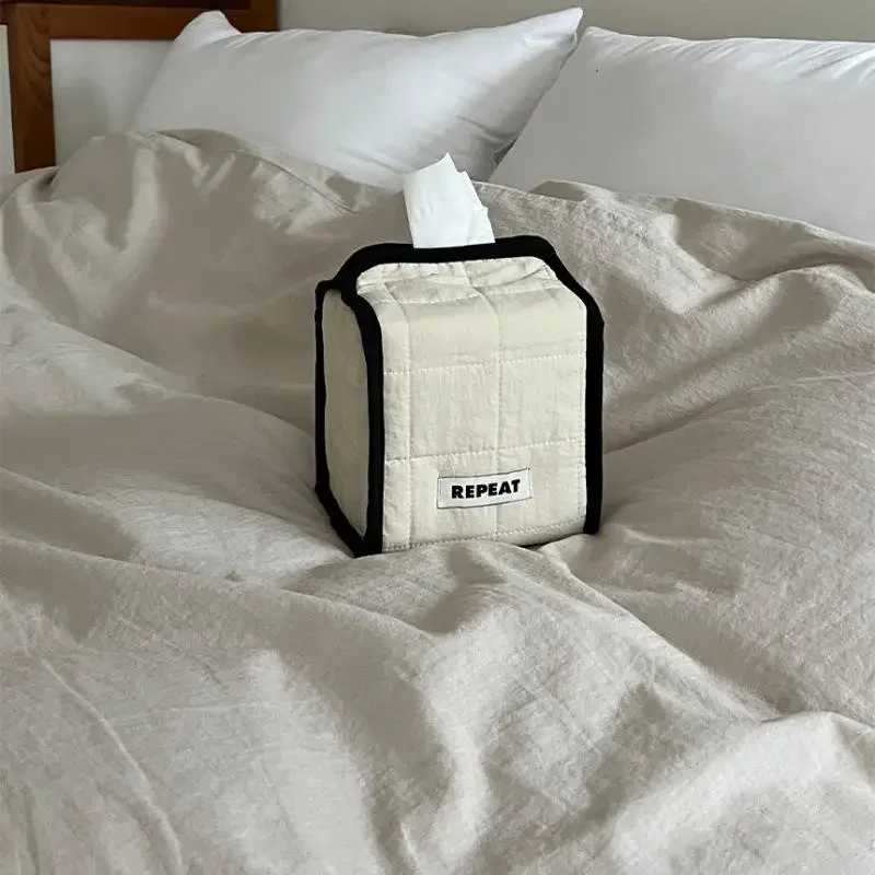 1Pcs Tissue Paper Storage Box Space-saving Round Square Roll Paper Tissue Case Table Decor Tissue Bag Living Room Storage Napkin