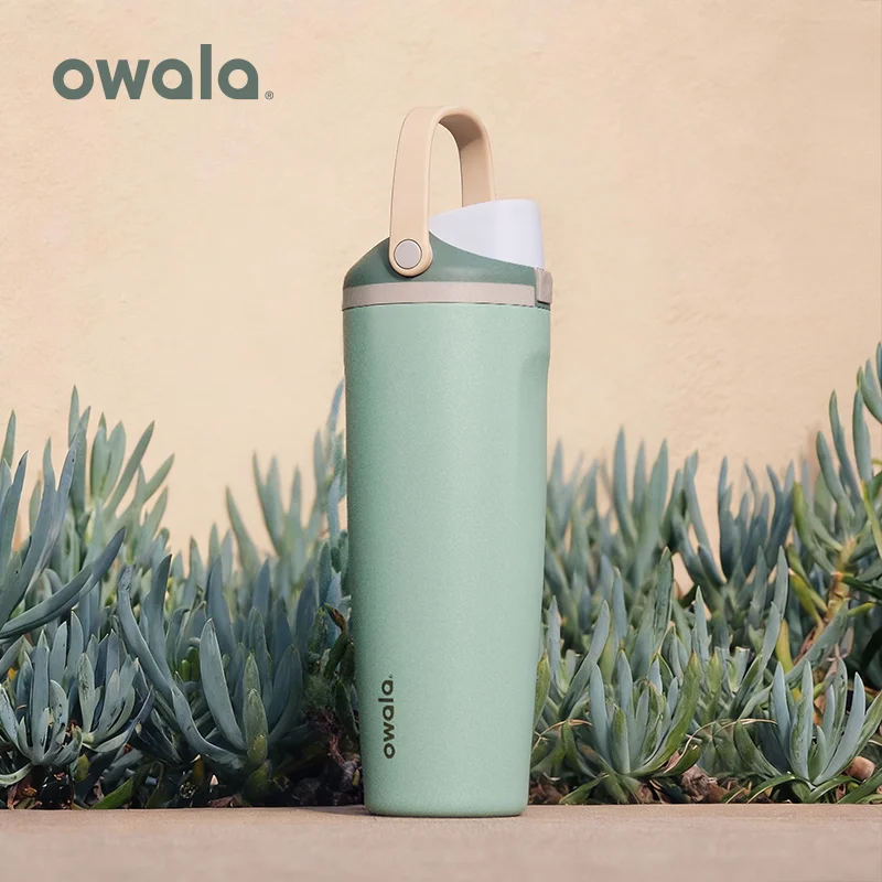 Owala Sway Cold Cup, Stainless Steel Large Capacity Carrying Cup, Insulated Spring Cover, Portable External Cup, 30oz