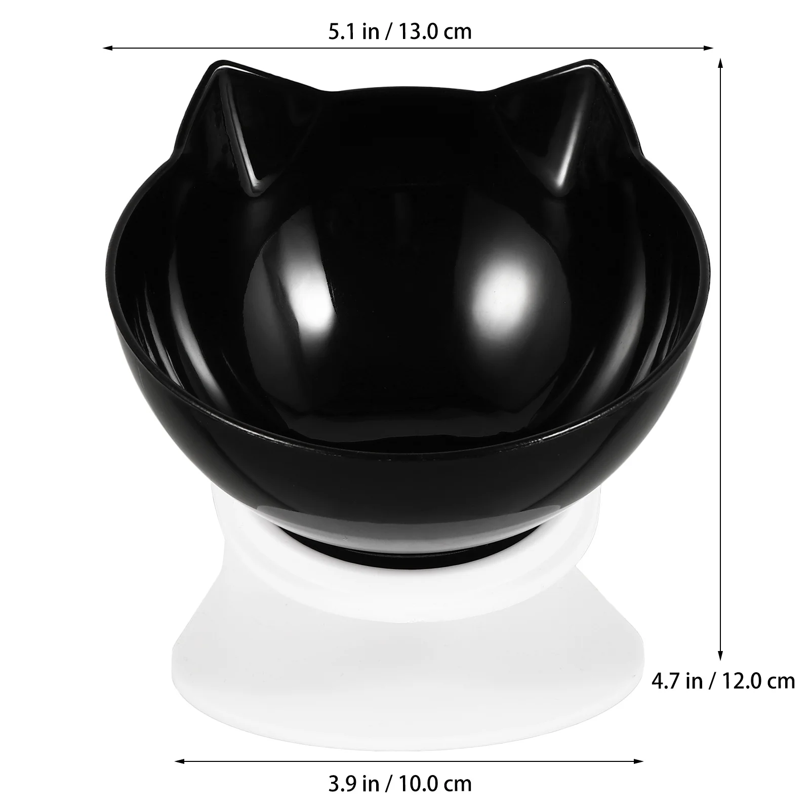 

Raised Dog Feeder Bowl Anti-Vomiting Tilted Design for Cats Puppies Premium Plastic Pet Food Drinking Bowl Easy Clean