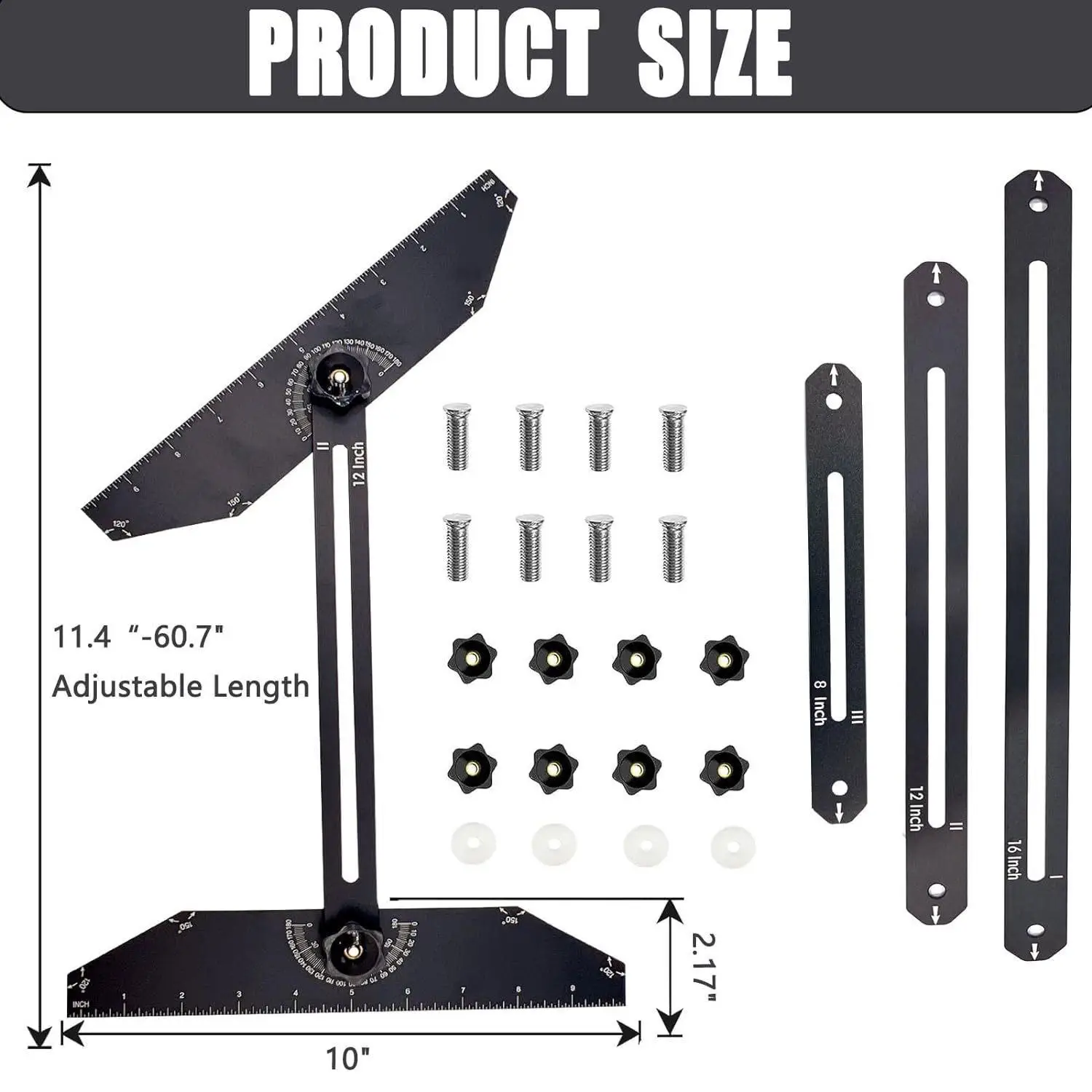 Stair Jig Metal Easily Adjust Angle Shelf Scribe Tool Stair Treads Gauge