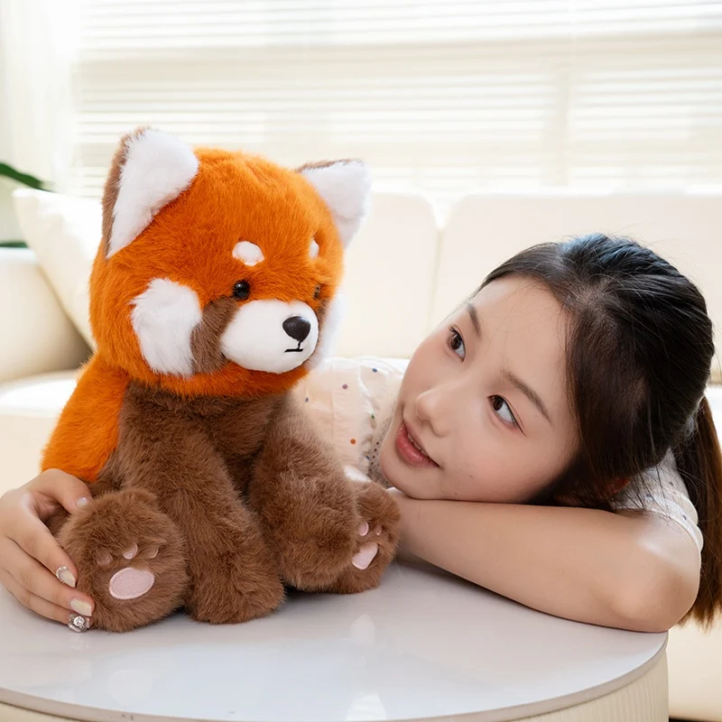23-60cm Simulation High Quality Raccoon Plush Doll Pillow Sitting Raccoon Red Panda Animal Plush Toy Gift For Boys And Girls