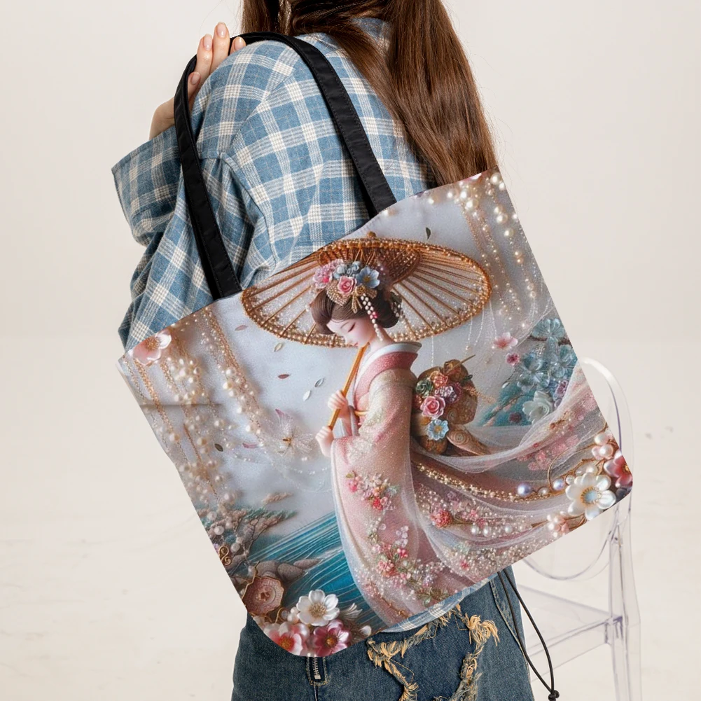 

4шт японская большая вместительная льняная сумка для девочек