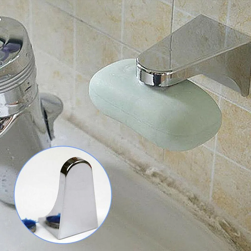Bathroom Soap Dish Soap Holder No Drilling ABS Soapbox Plate Tray Water Sink Drain Soap Box Holder For Jewelry Keychain