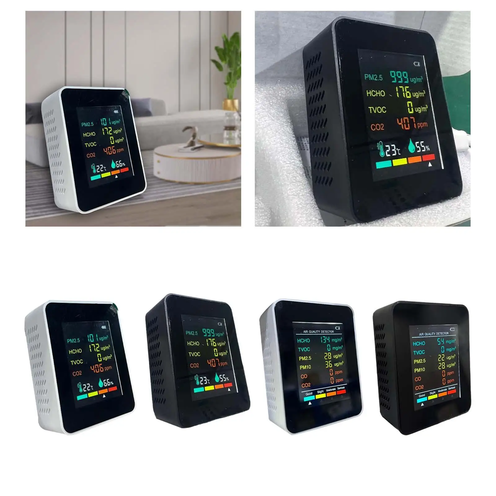 Carbon Dioxide CO2 Analyzer LED Digital Display LCD Backlit for Station Car