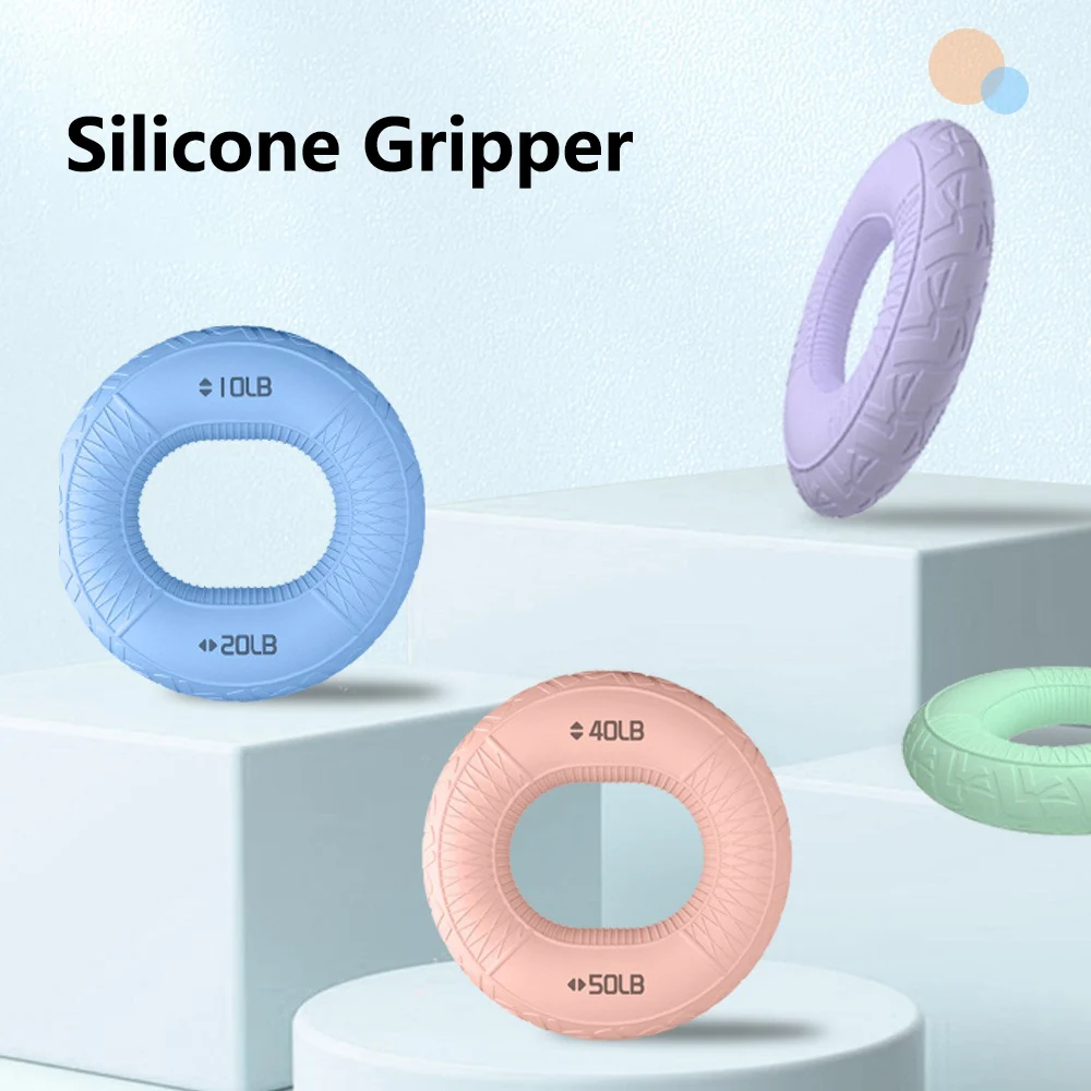 قبضة مجتذب قوة مزدوجة قبضة سيليكون حلقة أجهزة لياقة بدنية إصبع الذراع قوة إعادة التأهيل التدريب مجتذب
