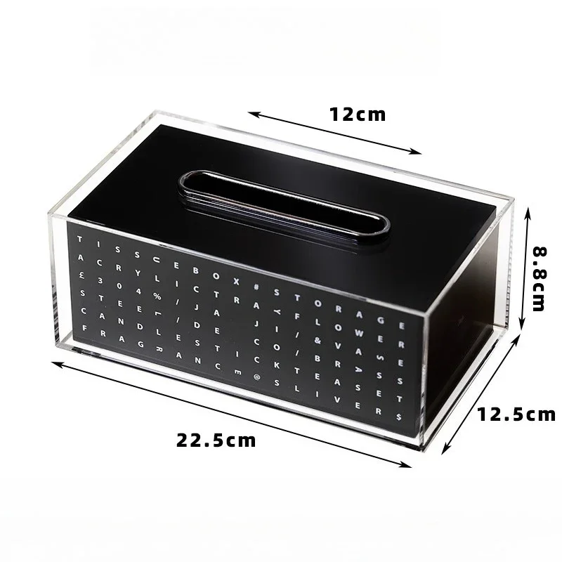 

Black Letter Tissue Box Simple Dining Table Napkins Storage Living Room Coffee Table Tissue Box Interior Decoration Accessories