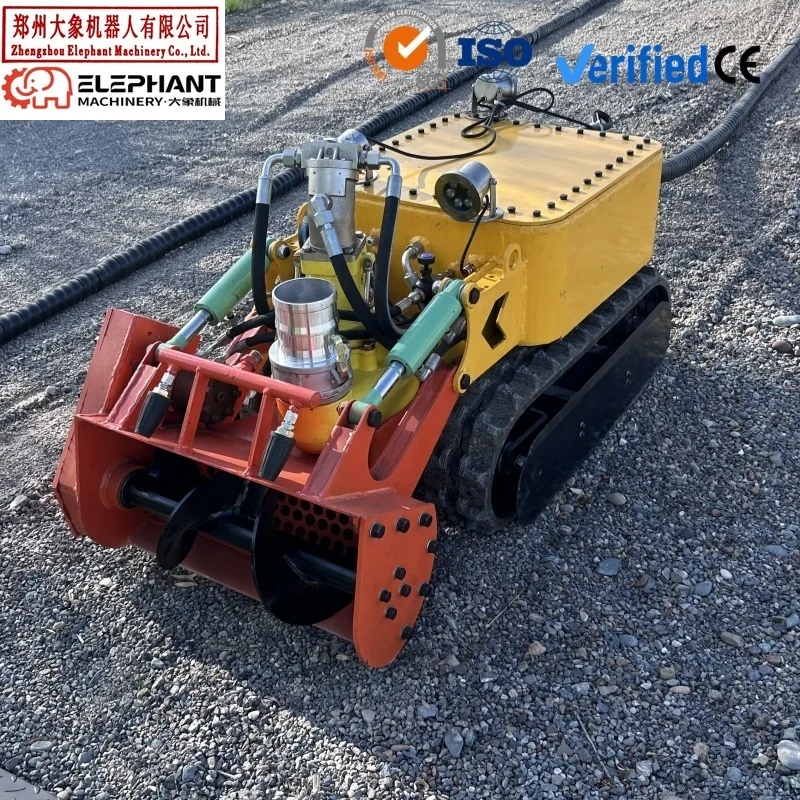 Submersible Remote Robot With Hydraulic Pump System For Sediment Cleaning Submersible Dredging Robot