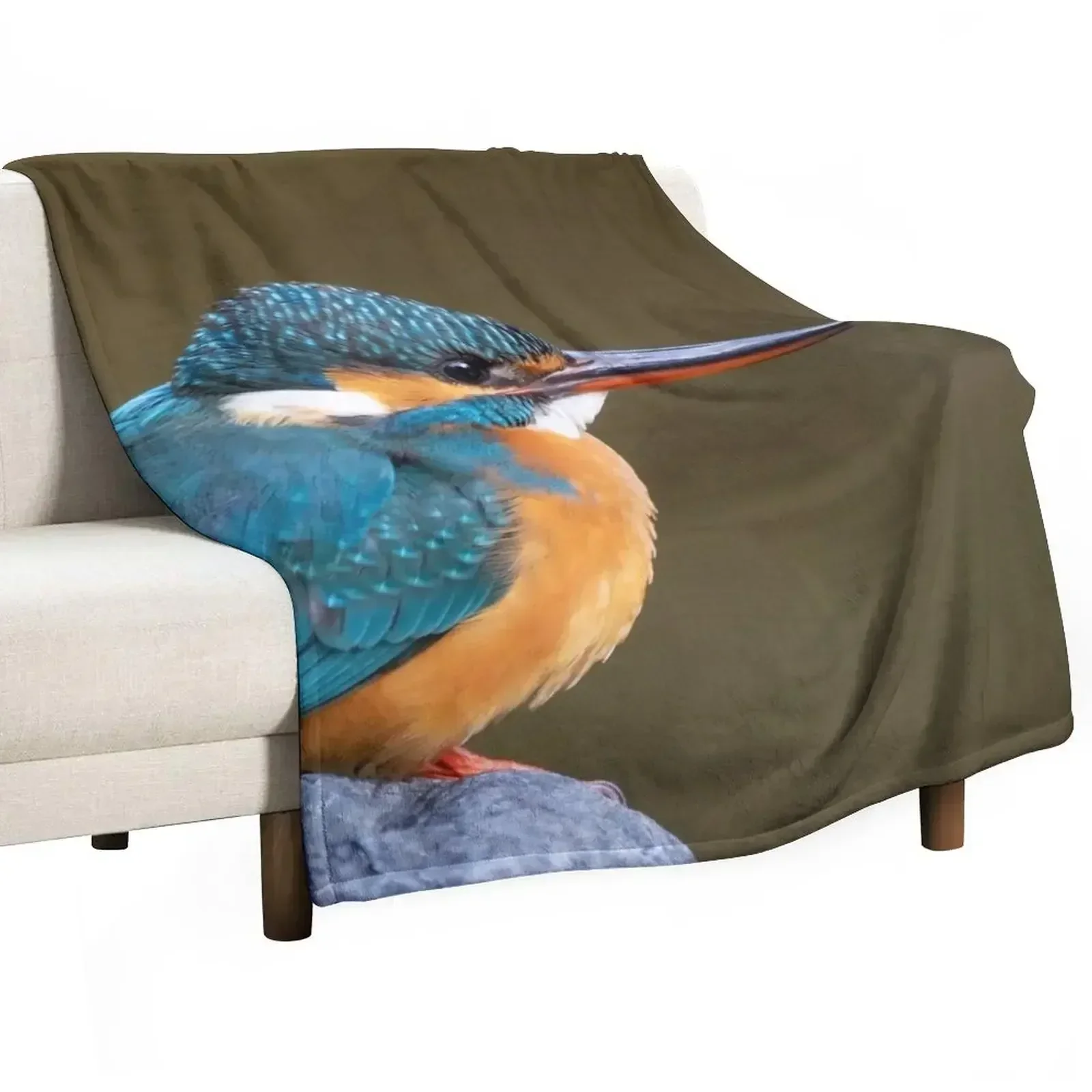 Common Kingfisher in Japan Throw Blanket For Decorative Sofa Cute Luxury Designer Blankets