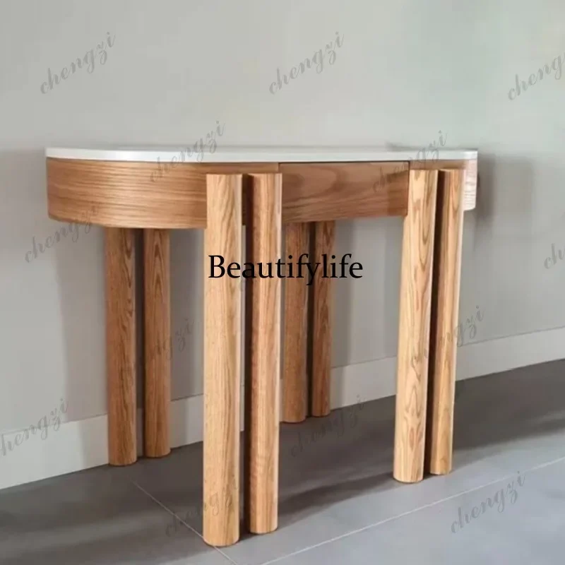 MM45 Medieval solid wood entrance table decorative cabinet living room wall view table decorative table