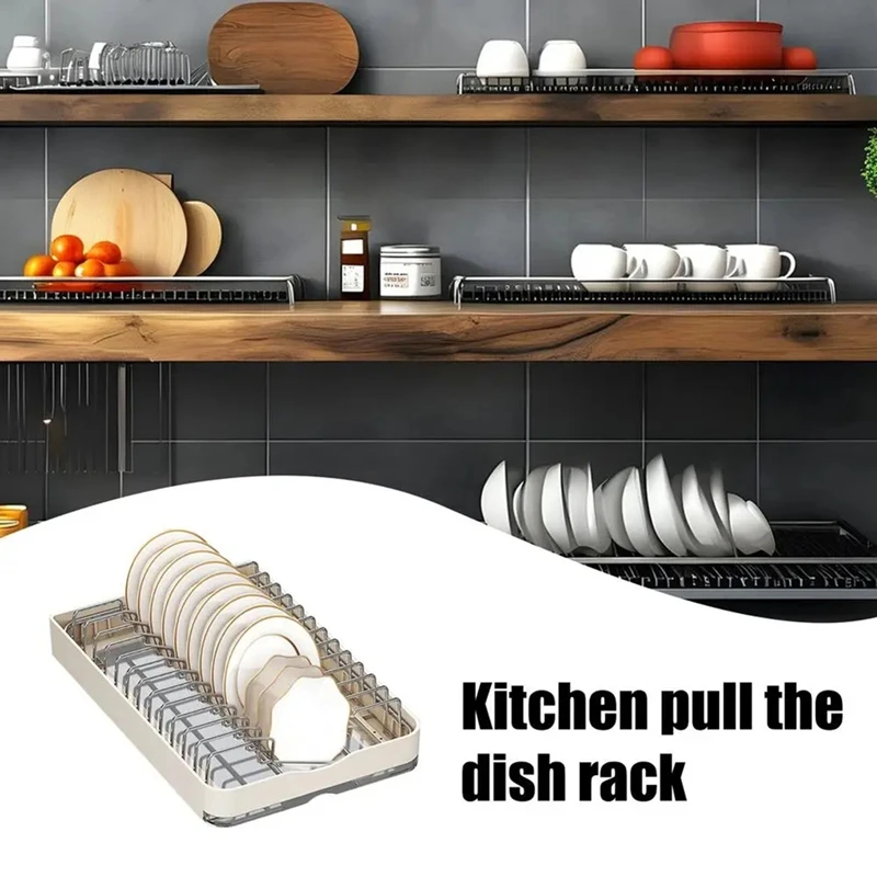 Pull Out Kitchen Cabinet Organizer Slide Out Dish Rack With Drainboard Drawer Organizer For Kitchen Living Room